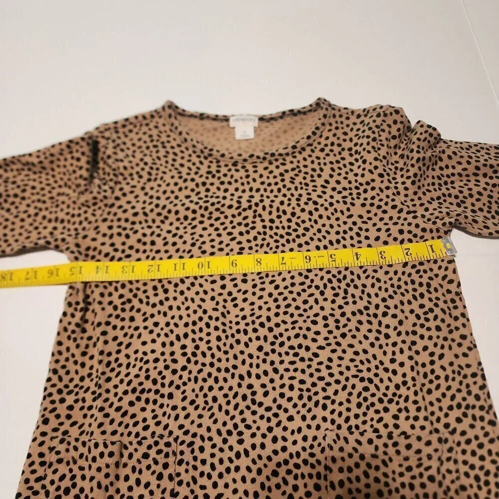 Crewcuts factory dress cheetah print 12 girls patch pockets
